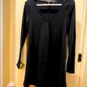 Express long sleeve black dress